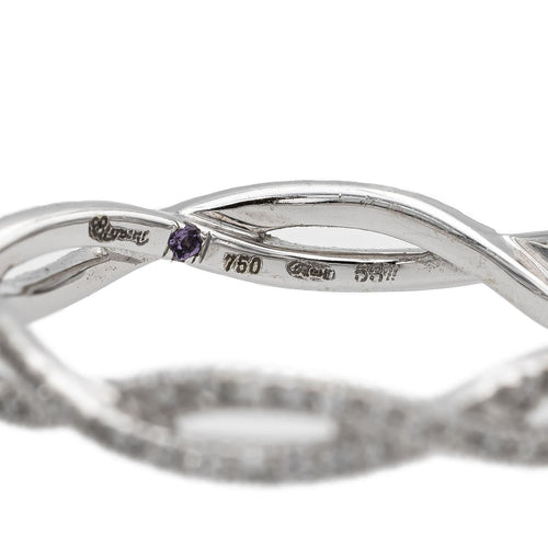 Bague 53 Eternamé Entrelacs - Bague en or blanc 18 carats et diamants 58 Facettes 578314CD