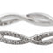 Bague 53 Eternamé Entrelacs - Bague en or blanc 18 carats et diamants 58 Facettes 578314CD