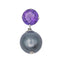 Pendentif Pendentif en or blanc 18 carats avec perle de Tahiti et améthyste 58 Facettes 578317CD