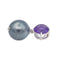Pendentif Pendentif en or blanc 18 carats avec perle de Tahiti et améthyste 58 Facettes 578317CD