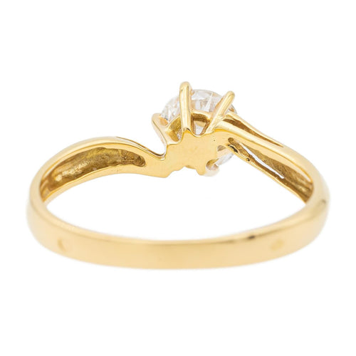Bague 56 Bague solitaire - Diamant taille brillant en or jaune 18 carats 58 Facettes 578402CD