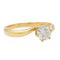 Bague 56 Bague solitaire - Diamant taille brillant en or jaune 18 carats 58 Facettes 578402CD
