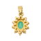 Pendentif Pendentif fleur en or jaune avec émeraude et diamants 58 Facettes 578560CD