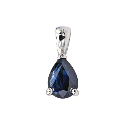 Pendentif Pendentif en or blanc 18 carats serti d’un saphir poire 58 Facettes 578594CD