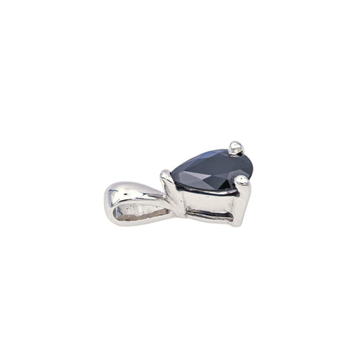 Pendentif Pendentif en or blanc 18 carats serti d’un saphir poire 58 Facettes 578594CD