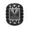 Bague 53 Bague en or noir 18 carats pavée de diamants 0,94 ct 58 Facettes 578649RV