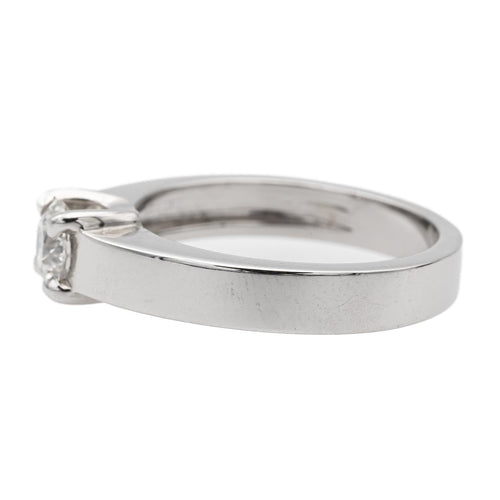 Bague 53 Bague solitaire en or blanc 18 carats avec diamant 0,50 ct 58 Facettes 578709RV