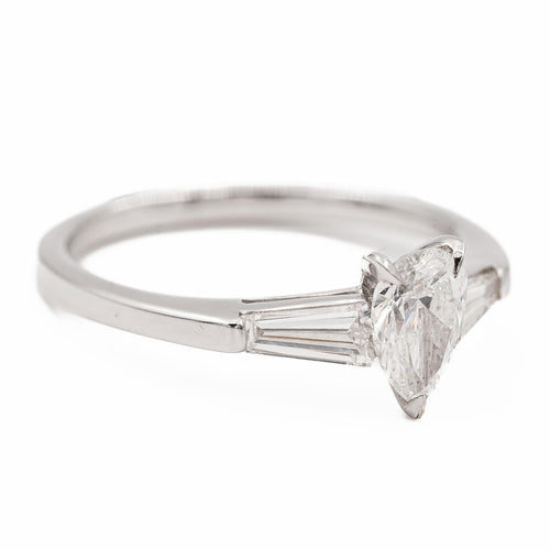 Bague 53 Bague solitaire en or blanc 18 carats avec diamants 58 Facettes 578717RV