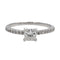 Bague 53 Bague solitaire en or blanc 18 carats avec diamants 58 Facettes 578719RV