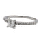 Bague 53 Bague solitaire en or blanc 18 carats avec diamants 58 Facettes 578719RV