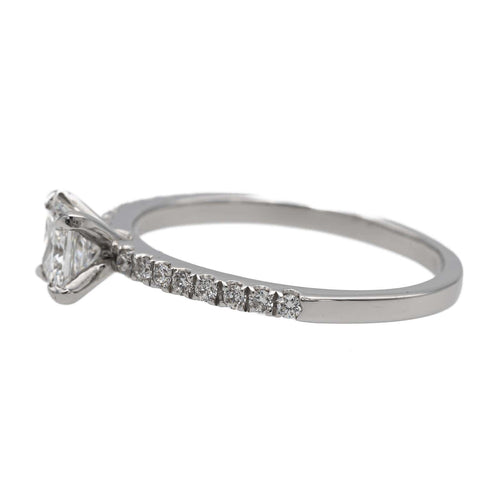 Bague 53 Bague solitaire en or blanc 18 carats avec diamants 58 Facettes 578719RV