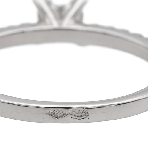 Bague 53 Bague solitaire en or blanc 18 carats avec diamants 58 Facettes 578719RV