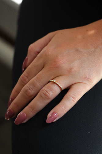 Bague 53 Bague solitaire en or jaune avec diamants 0,26 ct 58 Facettes 578723RV