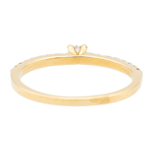 Bague 53 Bague solitaire en or jaune avec diamants 0,26 ct 58 Facettes 578723RV