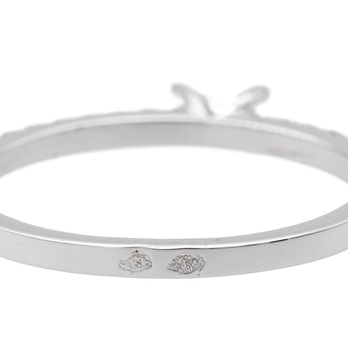 Bague 53 Bague solitaire en or blanc 18 carats et diamants 58 Facettes 578731RV