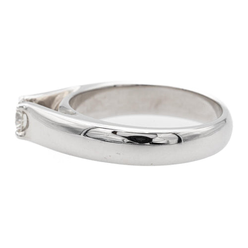 Bague 54 Bague solitaire en or blanc 18 carats avec diamant 0,30 ct 58 Facettes 578737RV