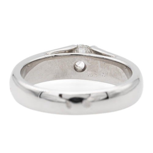 Bague 54 Bague solitaire en or blanc 18 carats avec diamant 0,30 ct 58 Facettes 578737RV