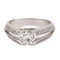 Bague 54 Bague solitaire en or blanc 18 carats avec diamants 58 Facettes 578749RV