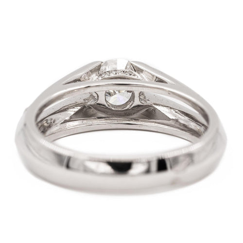 Bague 54 Bague solitaire en or blanc 18 carats avec diamants 58 Facettes 578749RV