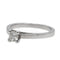 Bague 53 Bague solitaire en or blanc 18 carats avec diamant brillant 0,30 ct 58 Facettes 578752RV
