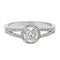 Bague 53 Bague solitaire en or blanc 18 carats et diamants 58 Facettes 578757RV