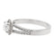 Bague 53 Bague solitaire en or blanc 18 carats et diamants 58 Facettes 578757RV