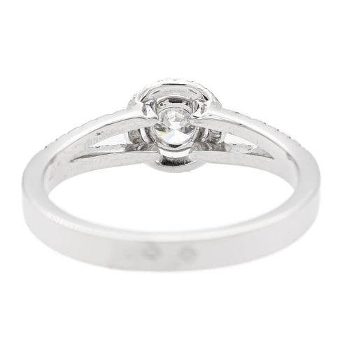 Bague 53 Bague solitaire en or blanc 18 carats et diamants 58 Facettes 578757RV