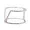 Bague 53 Bague graphique en or blanc 18 carats et diamants 58 Facettes 578818RV