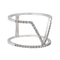 Bague 53 Bague graphique en or blanc 18 carats et diamants 58 Facettes 578818RV