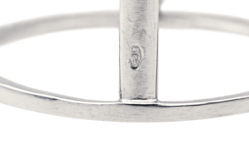 Bague 53 Bague graphique en or blanc 18 carats et diamants 58 Facettes 578818RV