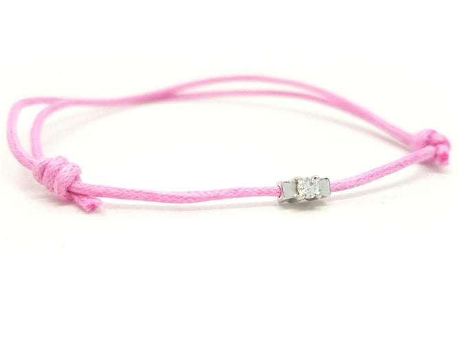 Bracelet Bracelet cordon en or blanc 18 carats et diamant 58 Facettes 578839RV