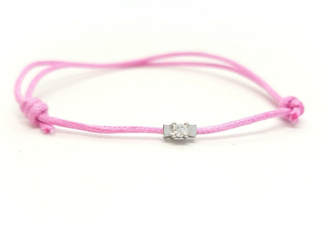 Bracelet Bracelet cordon en or blanc 18 carats et diamant 58 Facettes 578839RV