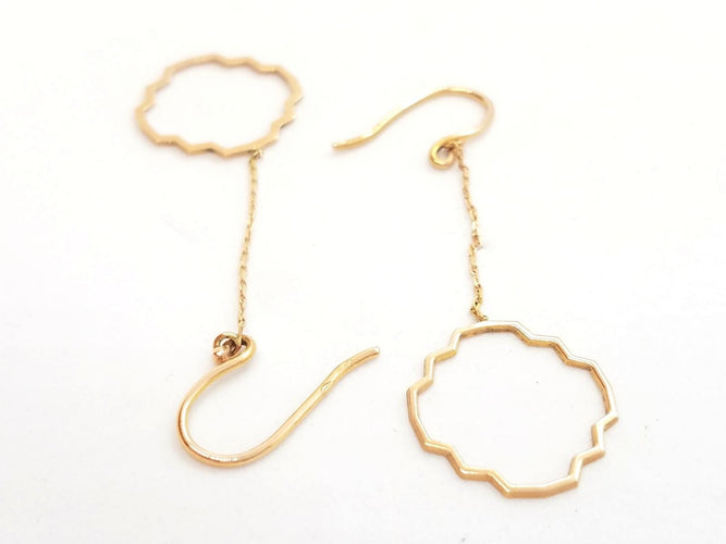 Boucles d'oreilles Boucles d’oreilles pendantes Transparence en or rose 18 carats 58 Facettes 578896RV