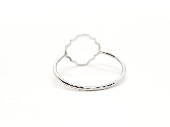 Bague 54 Transparence - Bague en or blanc 18 carats 58 Facettes 578911RV