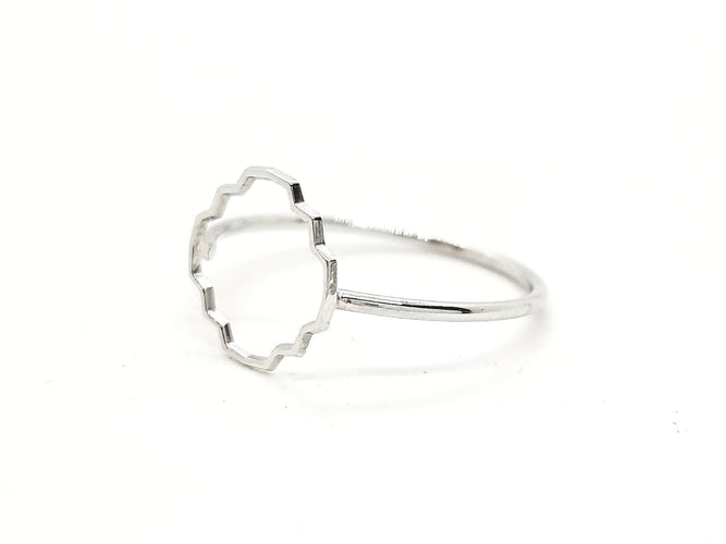 Bague 54 Transparence - Bague en or blanc 18 carats 58 Facettes 578911RV