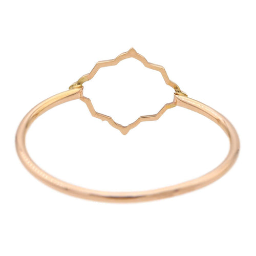 Bague 53 Transparence - Bague motif graphique en or rose 58 Facettes 578920RV