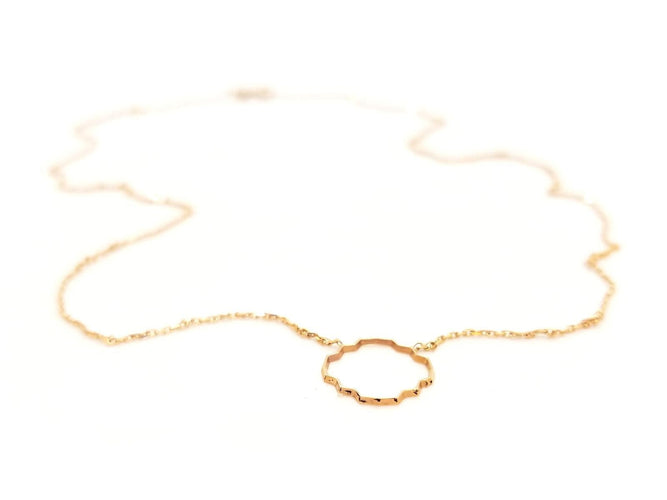 Collier Collier Transparence - Collier motif graphique en or rose 18 carats 58 Facettes 578938RV