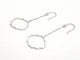 Boucles d'oreilles Transparence - Boucles d’oreilles pendantes en or blanc 18 carats 58 Facettes 578940RV