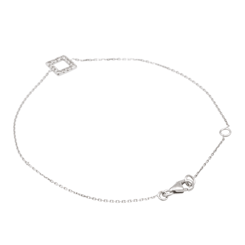 Bracelet Bracelet graphique en or blanc 18 carats et diamants 58 Facettes 579173RV