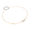 Bracelet Bracelet graphique en or blanc et rose 18 carats avec diamants 58 Facettes 579175RV