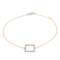 Bracelet Bracelet graphique en or blanc et rose 18 carats avec diamants 58 Facettes 579176RV