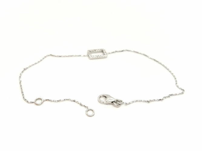 Bracelet Bracelet en or blanc 18 carats serti de diamants 58 Facettes 579196RV