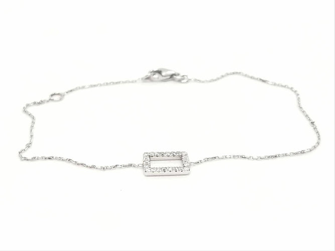 Bracelet Bracelet en or blanc 18 carats serti de diamants 58 Facettes 579196RV