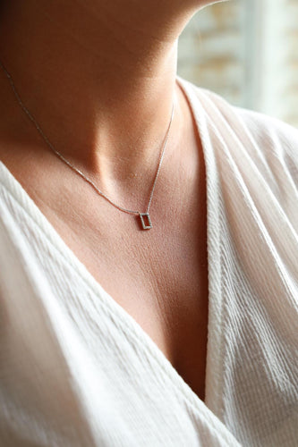 Collier Collier graphique en or blanc et rose 18 carats avec diamants 58 Facettes 579200RV