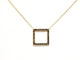 Collier Collier motif carré en or rose 18 carats et diamants noirs 58 Facettes 579210RV