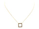 Collier Collier motif carré en or rose 18 carats et diamants noirs 58 Facettes 579210RV
