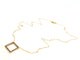 Collier Collier motif carré en or rose 18 carats et diamants noirs 58 Facettes 579210RV