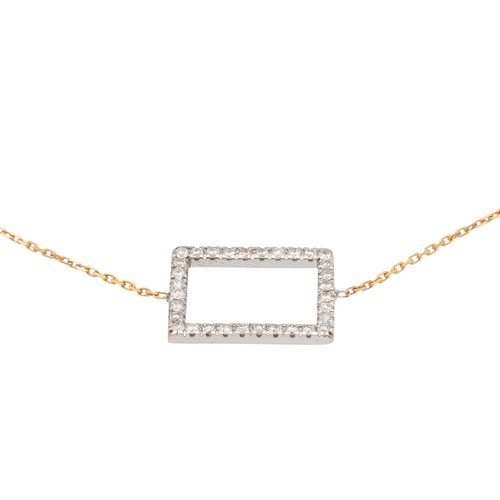 Bracelet Bracelet graphique en or rose et or blanc 18 carats serti de diamants 58 Facettes 579213RV