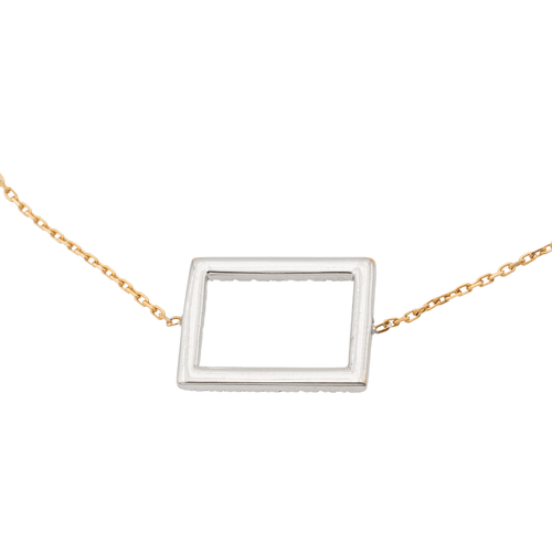 Bracelet Bracelet graphique en or rose et or blanc 18 carats serti de diamants 58 Facettes 579213RV