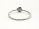 Bague 54 Bague en or blanc 18 carats avec diamant brillant 0,03 ct 58 Facettes 579277RV